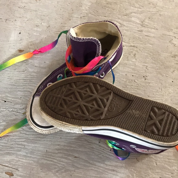 Purple Converse High Tops - Picture 3 of 7